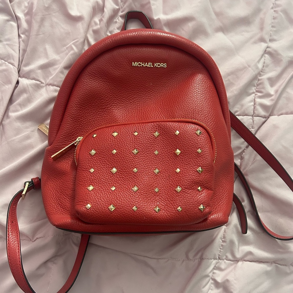 Mk Erin’s Medium Leather Backpack - image 1